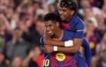 Lamine Yamal et Marcus Rashford sous le maillot du Barça au Camp Nou lors d’un Clásico.