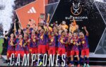 Des joueurs du Barça et de l’Atlético Madrid lors d’une confrontation entre les deux équipes.