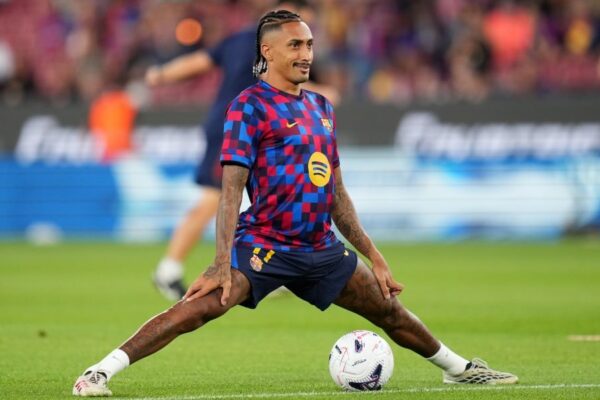 Raphinha sous le maillot du Barça lors du match contre Levante.