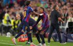Les joueurs du FC Barcelone célèbrent un but lors du début de saison 2026-2027.