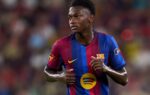 Jesse Bisiwu sous le maillot du FC Barcelone lors d’un match.
