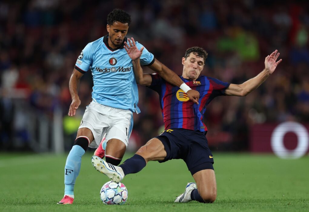 Andreas Christensen avec le FC Barcelone avant sa blessure à la cuisse gauche.