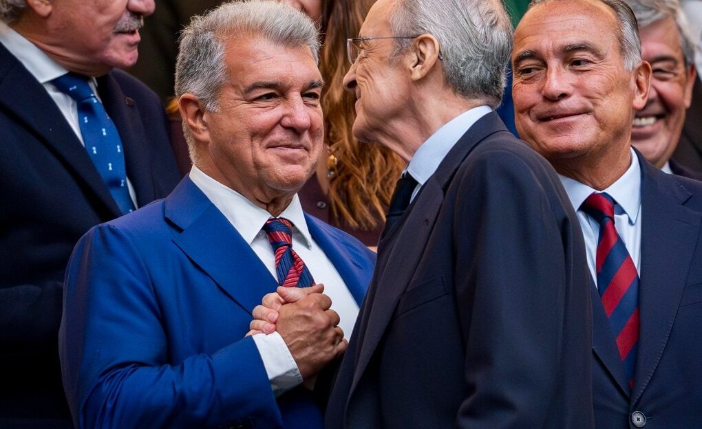 Joan Laporta, président du Barça, lors d’une prise de parole.