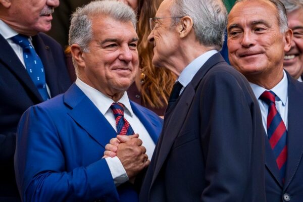 Joan Laporta, président du Barça, lors d’une prise de parole.