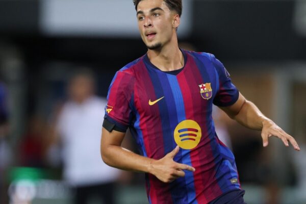 Guille Fernández sous les couleurs du FC Barcelone avant son départ pour le RCD Majorque.