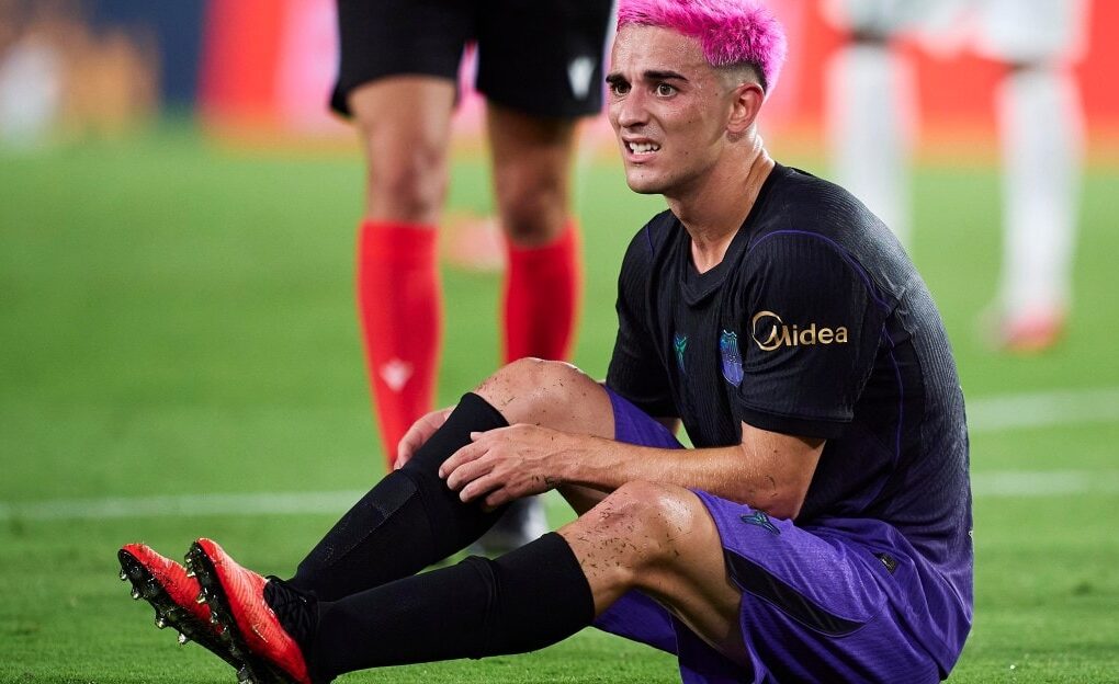 Gavi pendant une séance d'entraînement du FC Barcelone.