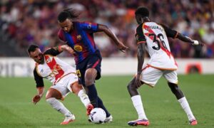 Jules Koundé sous les couleurs du Barça.