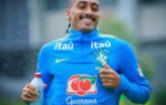 Raphinha lors d’un match avec la sélection brésilienne.