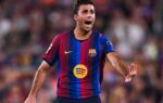 Rodri sous le maillot du FC Barcelone pendant un match.
