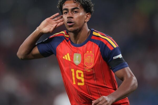 Lamine Yamal lors du match entre l’Espagne et l’Angleterre à Wembley.