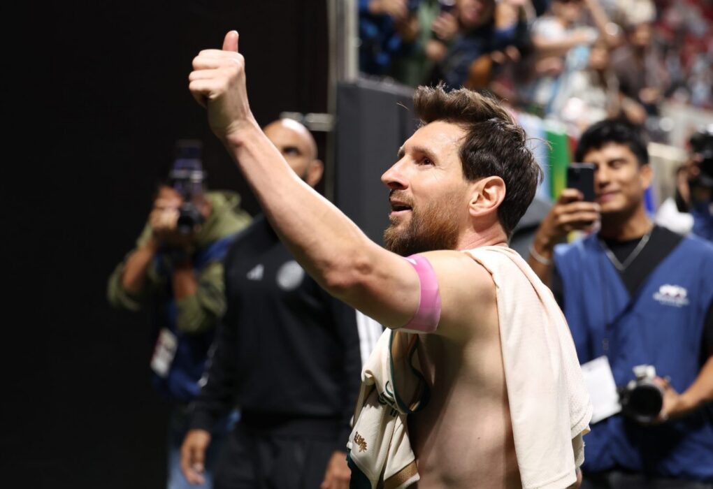 Lionel Messi lors de son déplacement à Oviedo pour le prix Princesse des Asturies des sports.