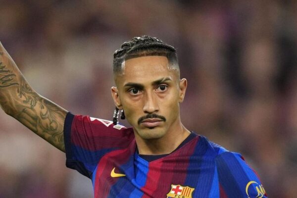 Portrait de Raphinha, joueur du Barça.