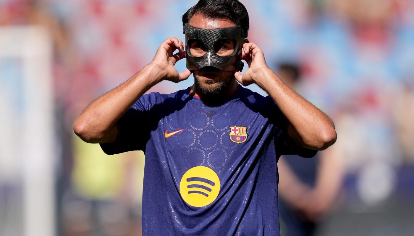 Eric García sous le maillot du Barça lors d'un match.