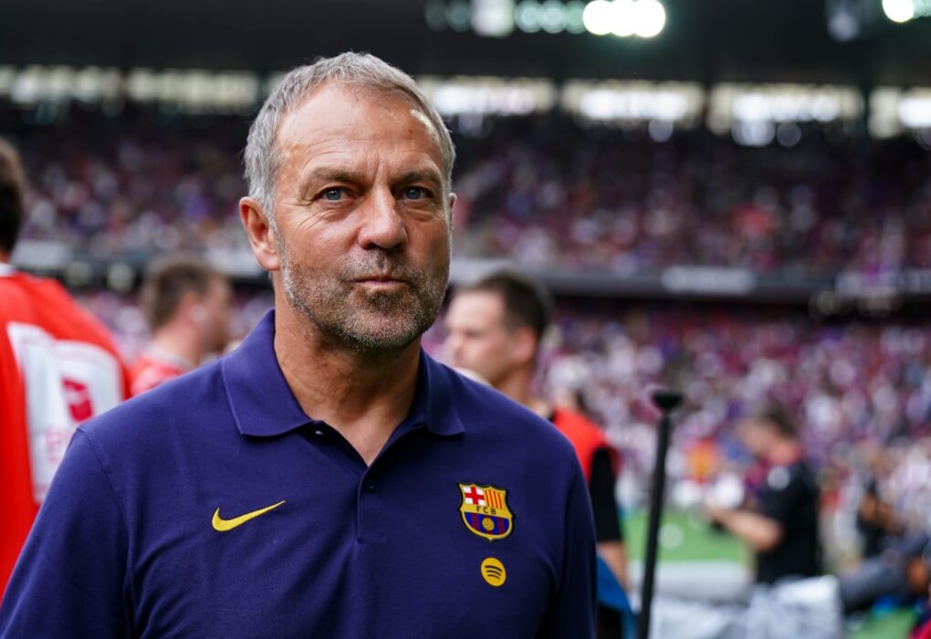 Les joueurs du Barça sur le terrain.