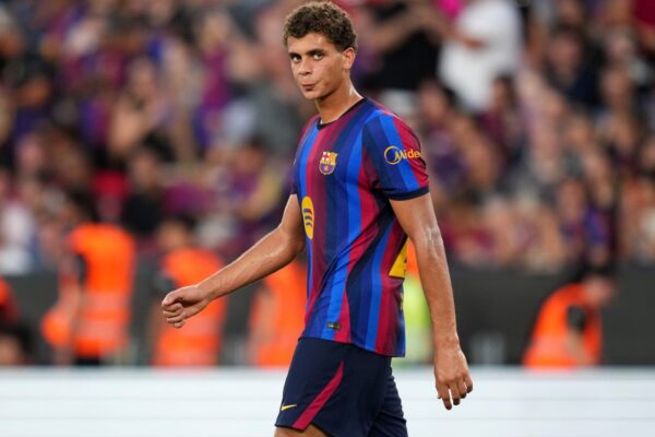 Hamza Abdelkarim lors d'un entraînement avec le Barça Atlètic.