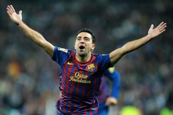 Xavi Hernández lors d’un Clásico entre le Barça et le Real Madrid.