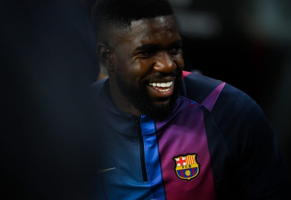 Samuel Umtiti sous le maillot du Barça.