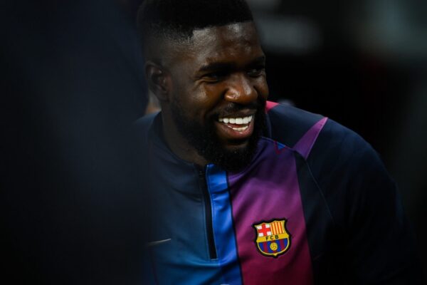 Samuel Umtiti sous le maillot du Barça.