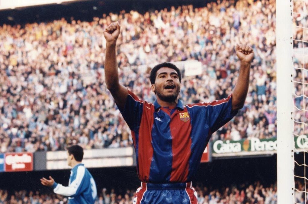 Romário sous le maillot du FC Barcelone.
