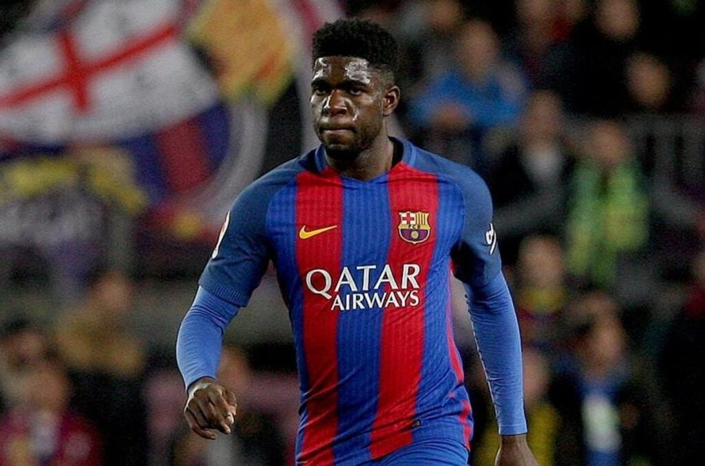 Samuel Umtiti sous le maillot du FC Barcelone.