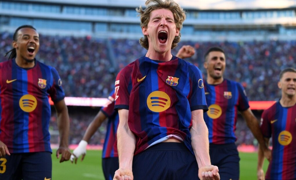 Anthony Gordon lors de la victoire du Barça à domicile contre Getafe.