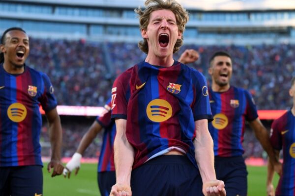 Anthony Gordon lors de la victoire du Barça à domicile contre Getafe.