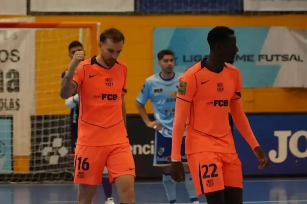 Les joueurs de l'équipe de futsal du Barça lors du match contre El Ejido.