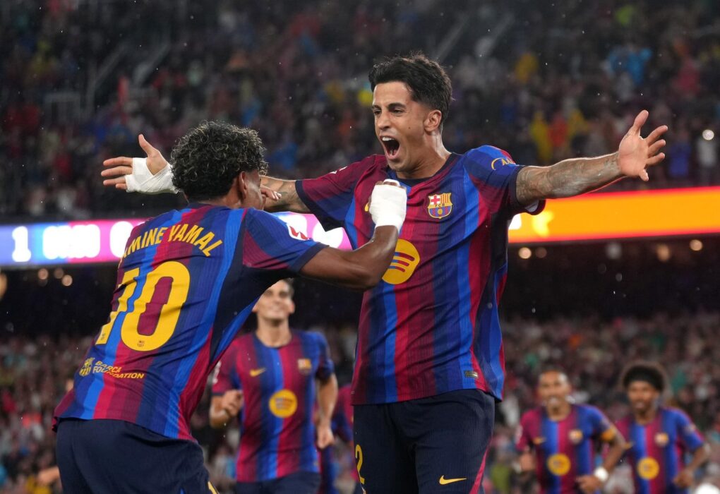 João Cancelo sous le maillot du Barça lors d’un match de Liga.