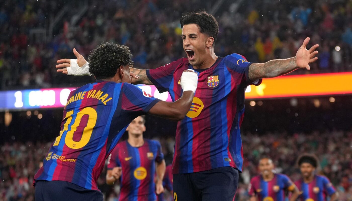 João Cancelo sous le maillot du Barça lors d’un match de Liga.