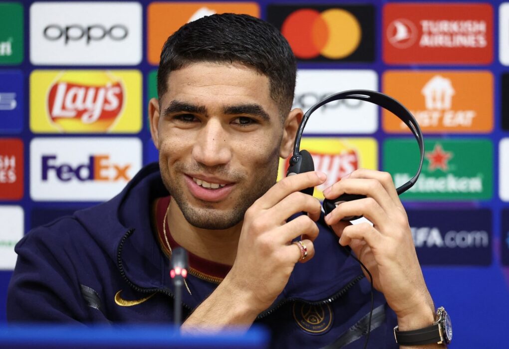 Achraf Hakimi, défenseur du PSG, avant la rencontre face au Barça.