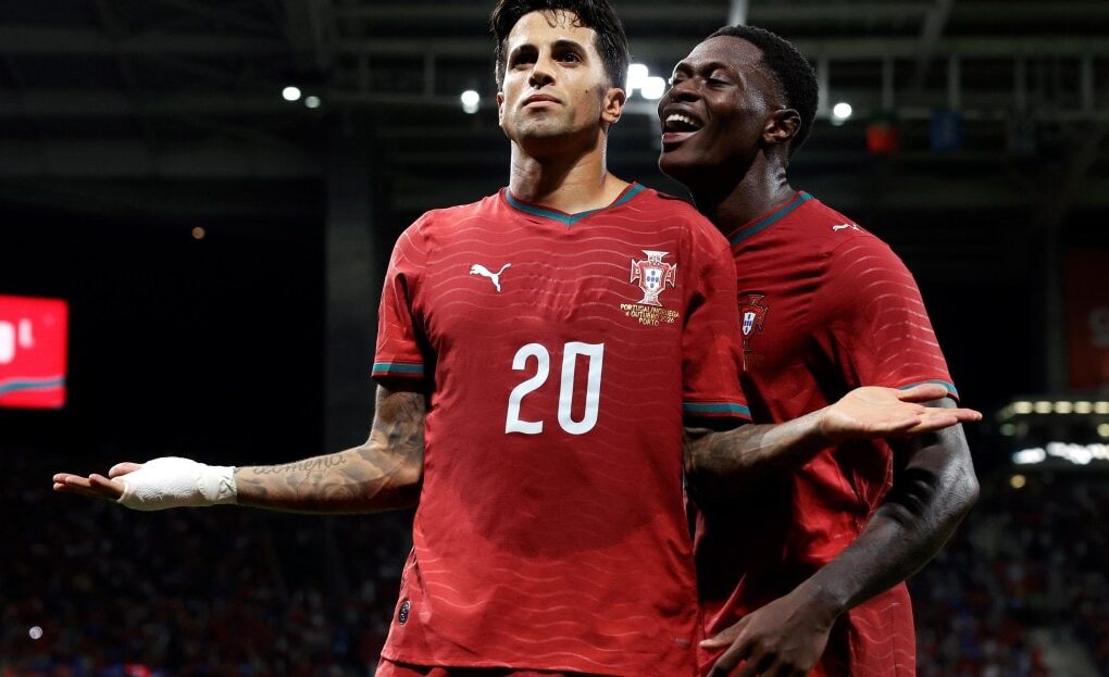 João Cancelo sous le maillot du Portugal lors du match contre la Norvège.