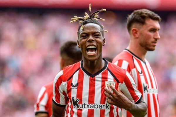 Nico Williams sous le maillot de l’Athletic à San Mamés.