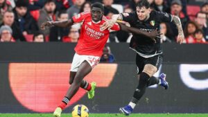 Daniel Banjaqui sous les couleurs du Benfica.