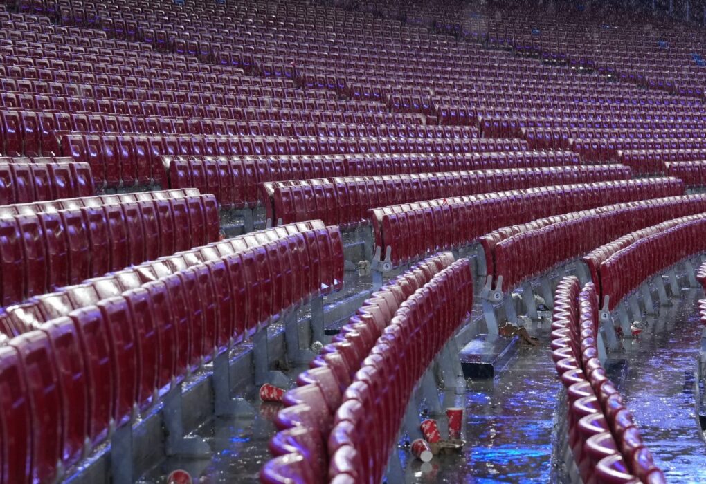 La pelouse du Camp Nou lors du Clásico entre le Barça Femení et le Real Madrid.