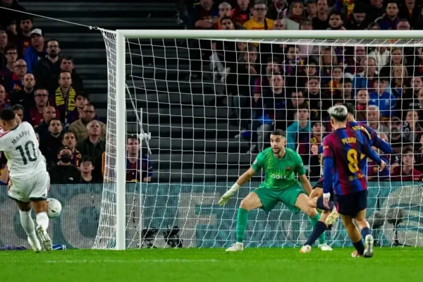 Les joueurs du Barça lors d’une rencontre face au Real Madrid.
