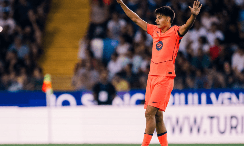 Brian Fariñas sous les couleurs du FC Barcelone.