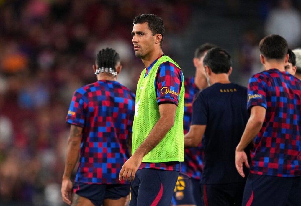 Rodri lors du match entre le Barça et Galatasaray à Istanbul.