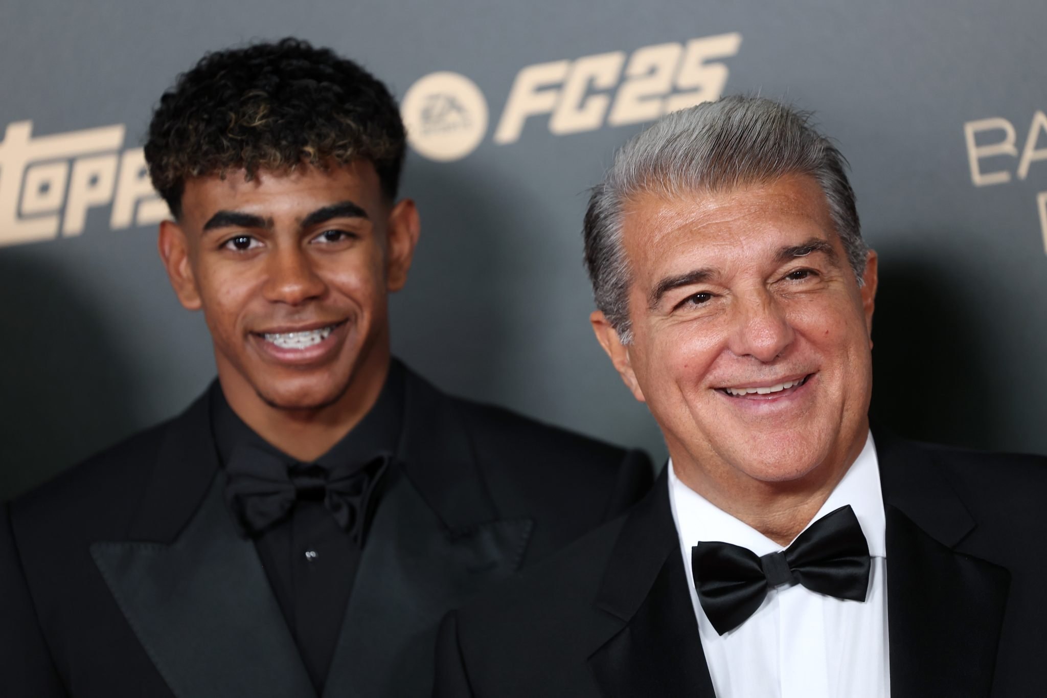 Lamine Yamal et Joan Laporta du FC Barcelone