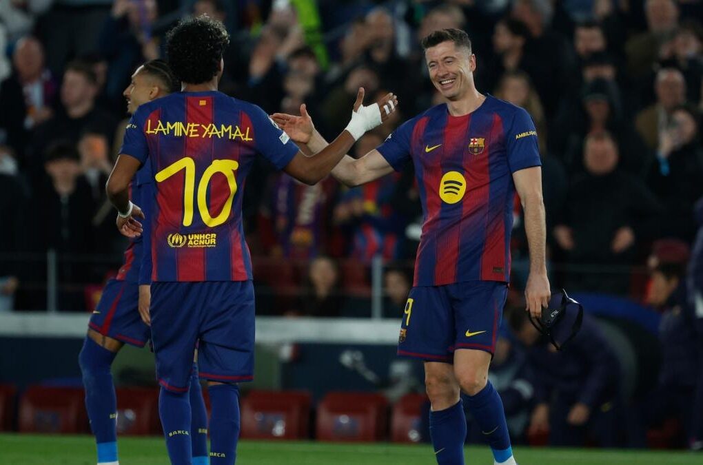 Lamine Yamal, dont Robert Lewandowski souhaite la victoire au Ballon d’Or.