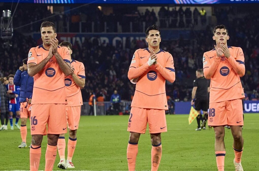 Gerard Martín, défenseur du Barça, lors d’un match contre le Paris Saint-Germain.