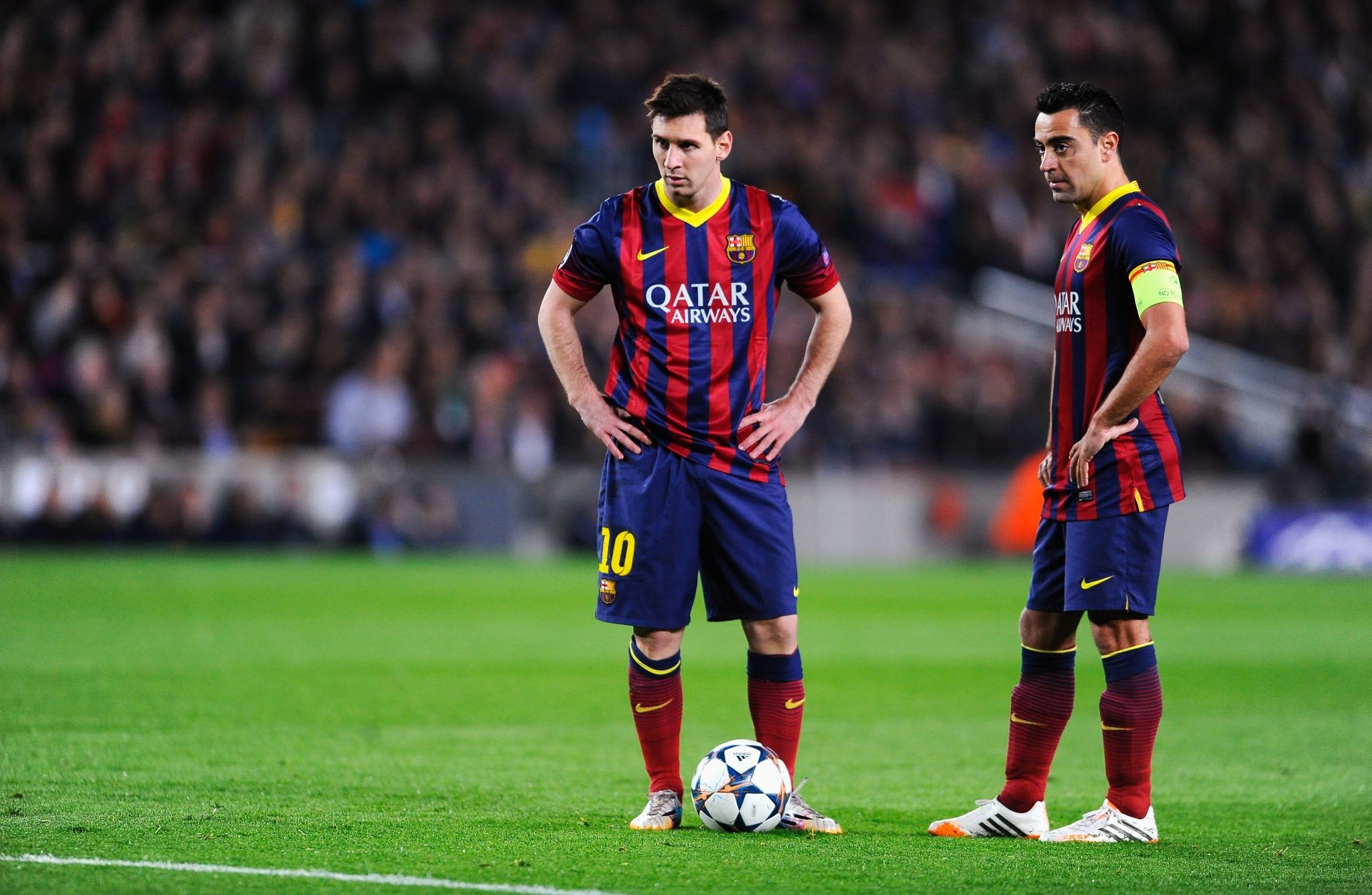 Lionel Messi et Xavi Hernández du Barça