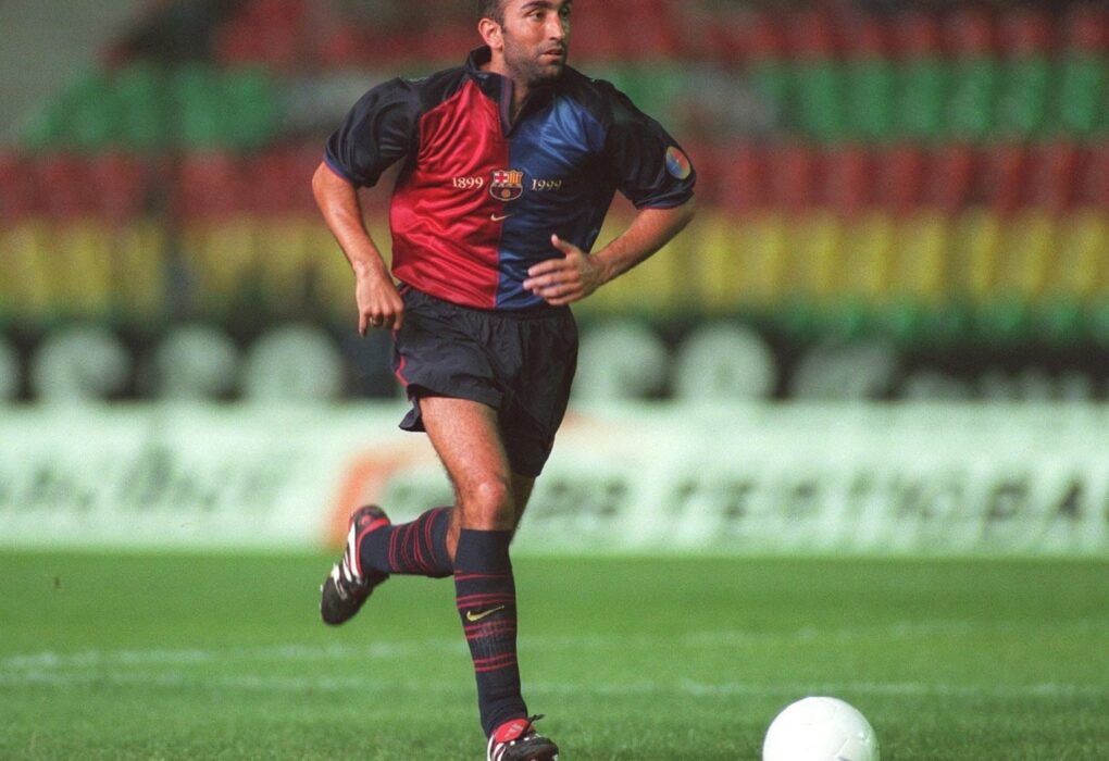 Les défenseurs du Barça en action sur le terrain.