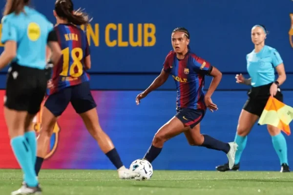 Graham lors de la victoire du Barça Femení contre Granada à l’Estadi Johan Cruyff.