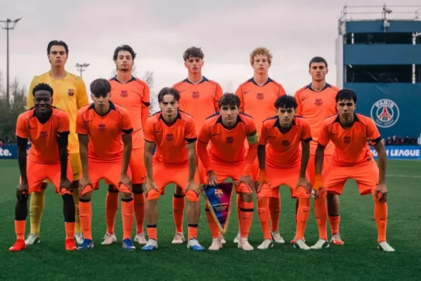Les joueurs du Juvenil A du Barça lors de leur rencontre face au Paris Saint-Germain.
