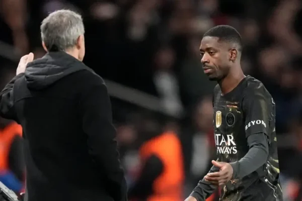 Ousmane Dembélé sous le maillot du Paris Saint-Germain.
