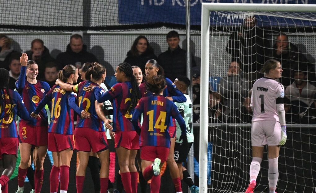 Les joueuses du Barça Femení lors de leur victoire contre HB Køge en Ligue des Champions.