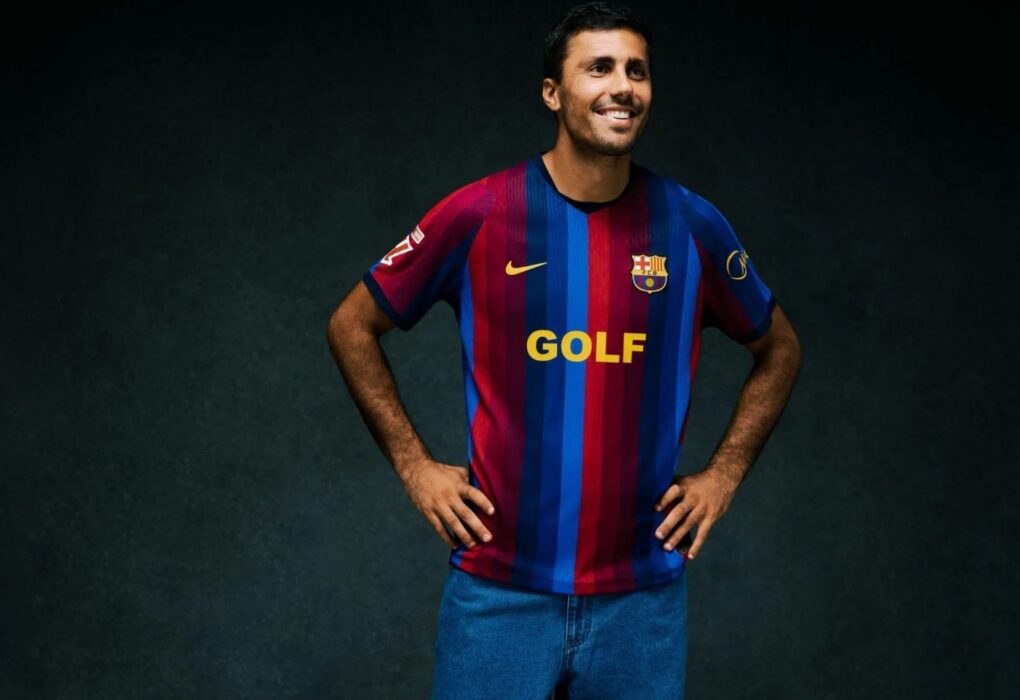 Le maillot du Barça présenté pour le Clásico en collaboration avec Tyler, The Creator et GOLF WANG.