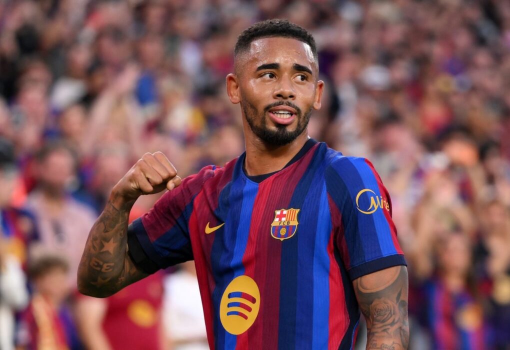 Gabriel Jesus sous le maillot du Barça lors du match contre Getafe au Camp Nou.