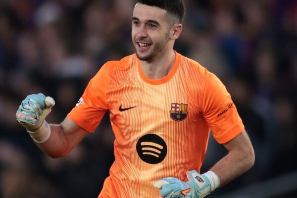 Joan García à l'entraînement avec le Barça avant le match contre Getafe.